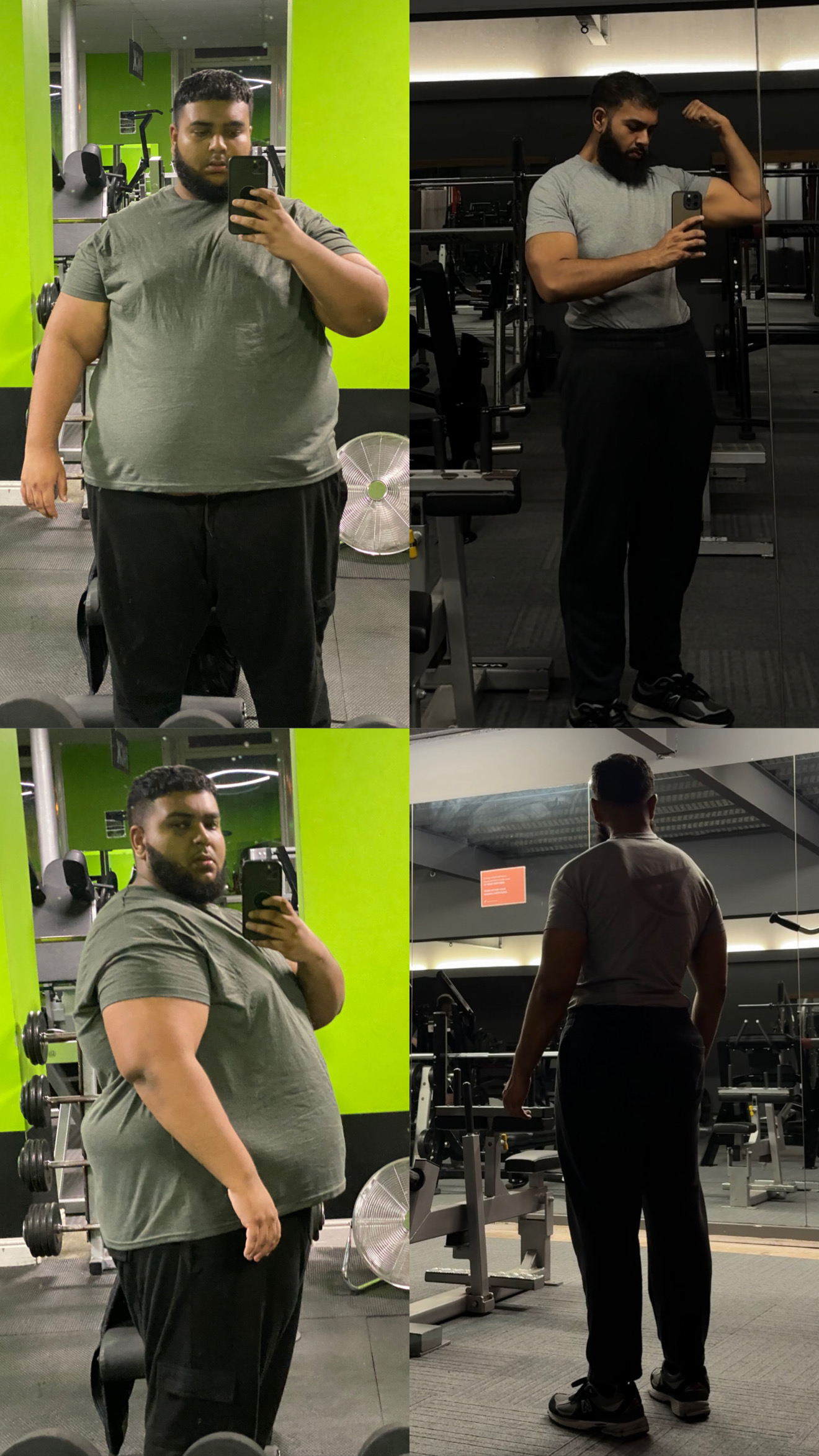 My transformation: before and after photos from the front and side